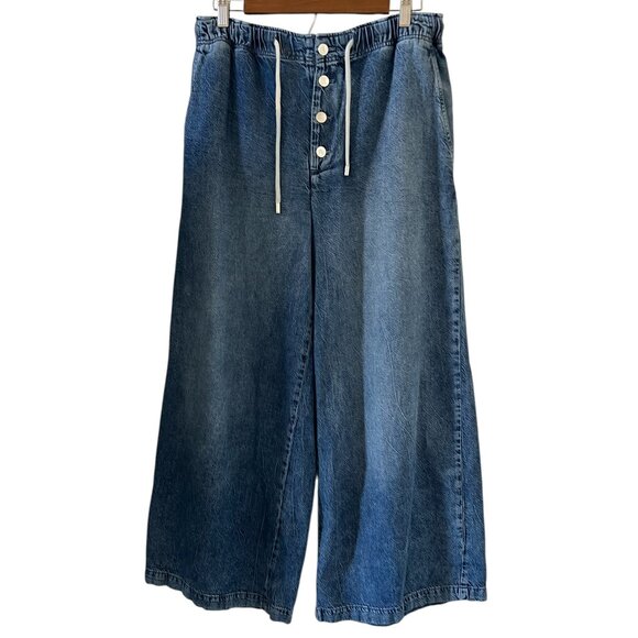 Pilcro Drawstring Wide Leg Jeans Size M